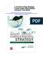 Crafting and Executing Strategy Concepts and Cases 22nd Edition Thompson Test Bank