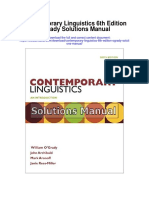 Contemporary Linguistics 6th Edition Ogrady Solutions Manual