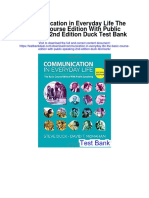 Communication in Everyday Life The Basic Course Edition With Public Speaking 2nd Edition Duck Test Bank