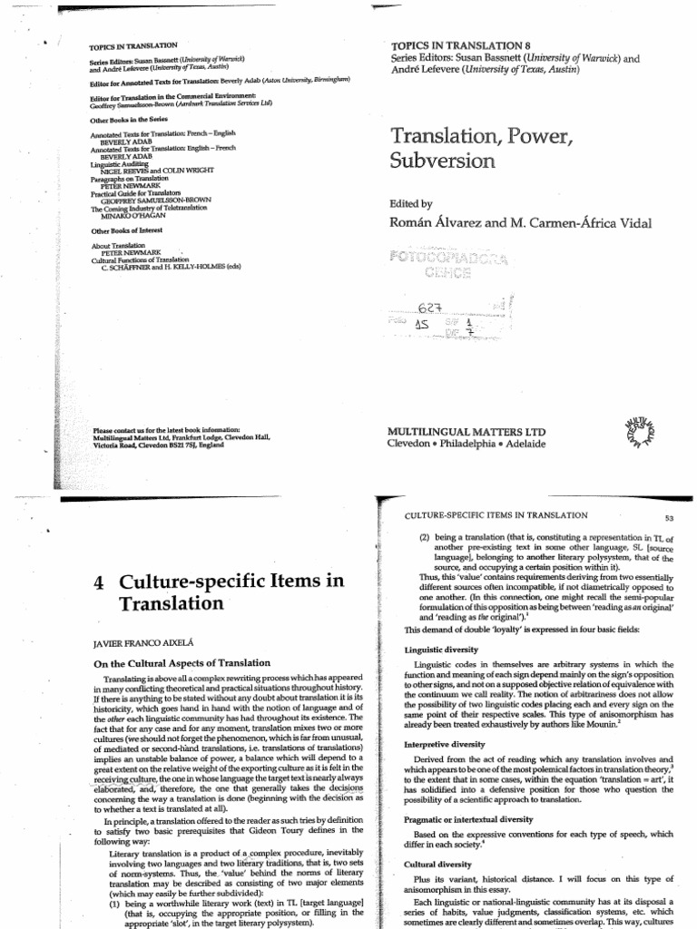 Aixela - Ch4 Culture Specific Items | PDF