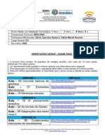 Orientações Gerais Ex - Final 3ºano