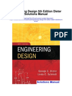 Engineering Design 5th Edition Dieter Solutions Manual