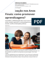 Alfabetizacao Nos Anos Finais Como Promover Aprendizagens