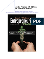 Entrepreneurial Finance 4th Edition Leach Solutions Manual