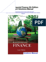 Entrepreneurial Finance 5th Edition Leach Solutions Manual