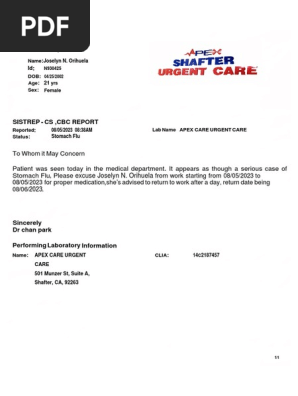 Medical Note next care