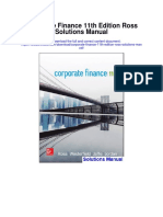 Corporate Finance 11th Edition Ross Solutions Manual