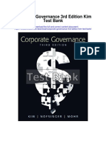 Corporate Governance 3rd Edition Kim Test Bank