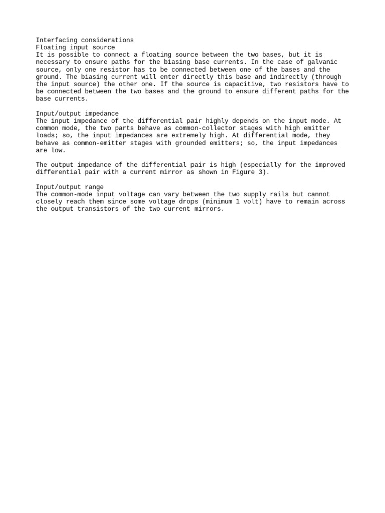 Differential Pair Input/Output Analysis | PDF