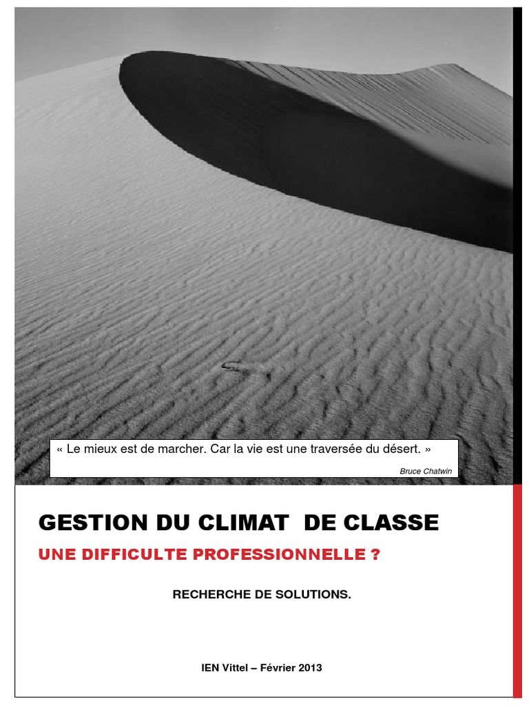 Gestion du climat de classe efficace | PDF | Apprentissage | Autonomie