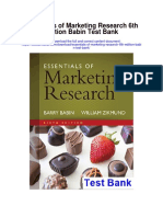 Essentials of Marketing Research 6th Edition Babin Test Bank