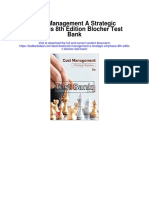 Cost Management A Strategic Emphasis 8th Edition Blocher Test Bank