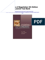 Essentials of Negotiation 5th Edition Lewicki Test Bank