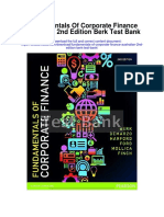 Fundamentals of Corporate Finance Australian 2nd Edition Berk Test Bank