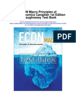 Econ Macro Principles of Macroeconomics Canadian 1st Edition Oshaughnessy Test Bank
