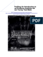 Criminal Profiling An Introduction To Behavioral Evidence Analysis 4th Edition Turvey Test Bank
