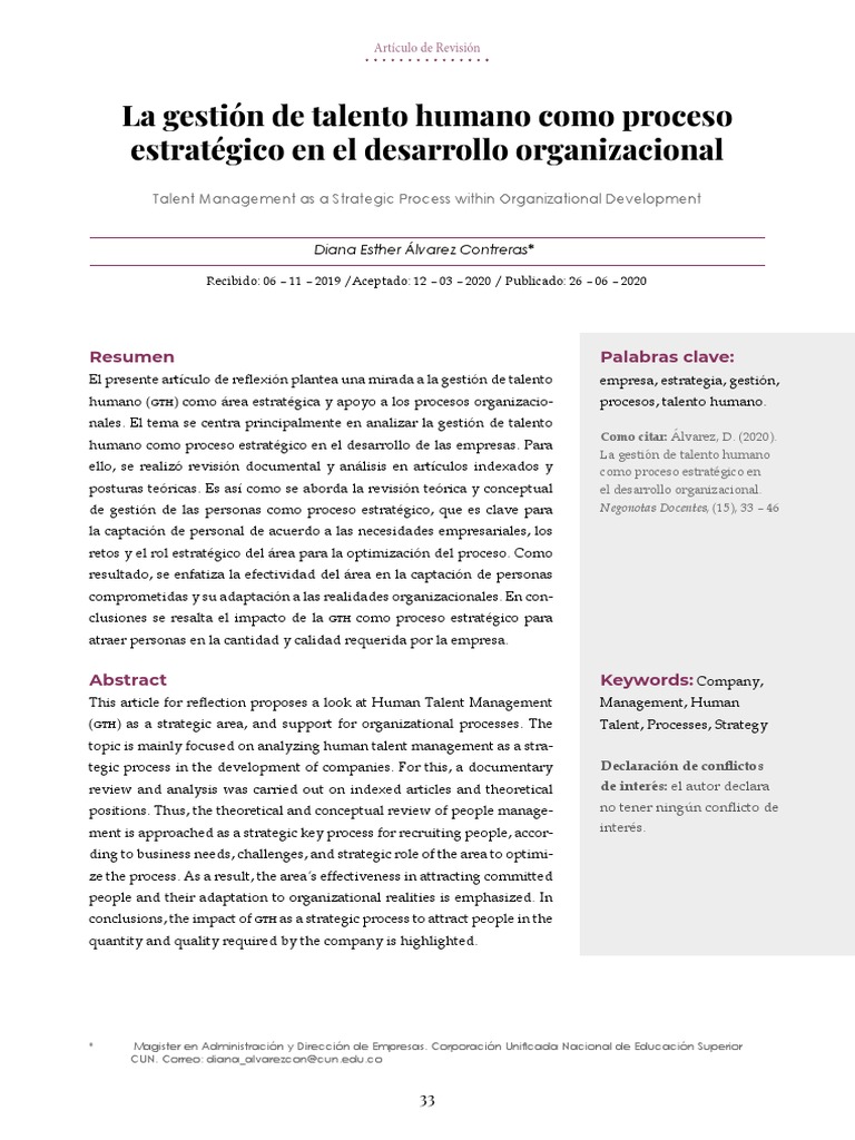 Gestión Estratégica del Talento Humano | PDF | Gestión de recursos ...