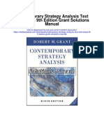 Contemporary Strategy Analysis Text and Cases 9th Edition Grant Solutions Manual