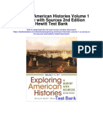 Exploring American Histories Volume 1 A Survey With Sources 2nd Edition Hewitt Test Bank