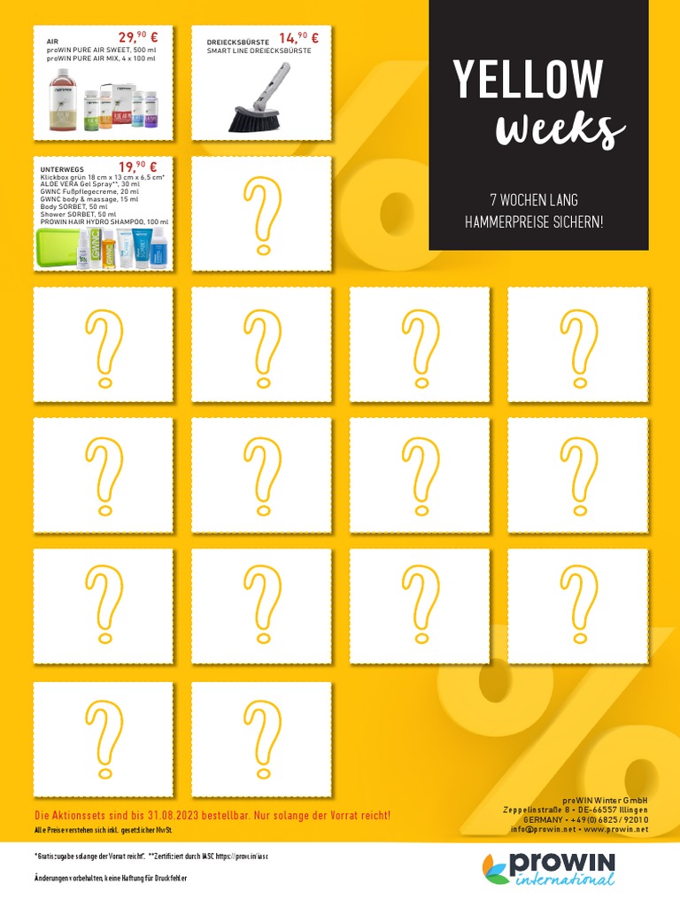 Yellow Weeks 2023 | PDF