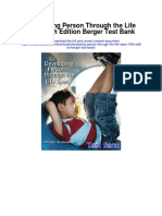 Developing Person Through The Life Span 10th Edition Berger Test Bank