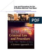 Criminal Law and Procedure For The Paralegal 4th Edition Mccord Test Bank