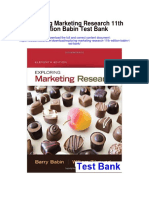 Exploring Marketing Research 11th Edition Babin Test Bank