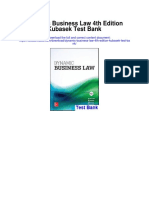Dynamic Business Law 4th Edition Kubasek Test Bank