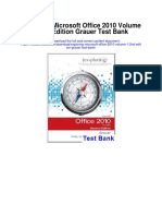 Exploring Microsoft Office 2010 Volume 1 2nd Edition Grauer Test Bank