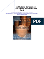 Financial Institutions Management Canadian 5th Edition Saunders Test Bank