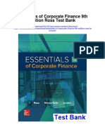 Essentials of Corporate Finance 9th Edition Ross Test Bank