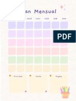 Pastel Playful Monthly Planner