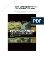 Economics and Contemporary Issues 8th Edition Moomaw Test Bank