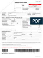 Certificado de Inscripción de Instalación Eléctrica Interior