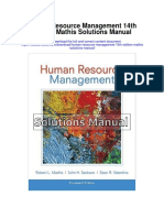 Human Resource Management 14th Edition Mathis Solutions Manual