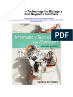 Information Technology For Managers 2nd Edition Reynolds Test Bank