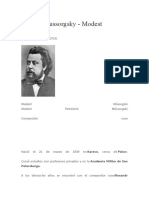 Modest Mussorgsky Biografia