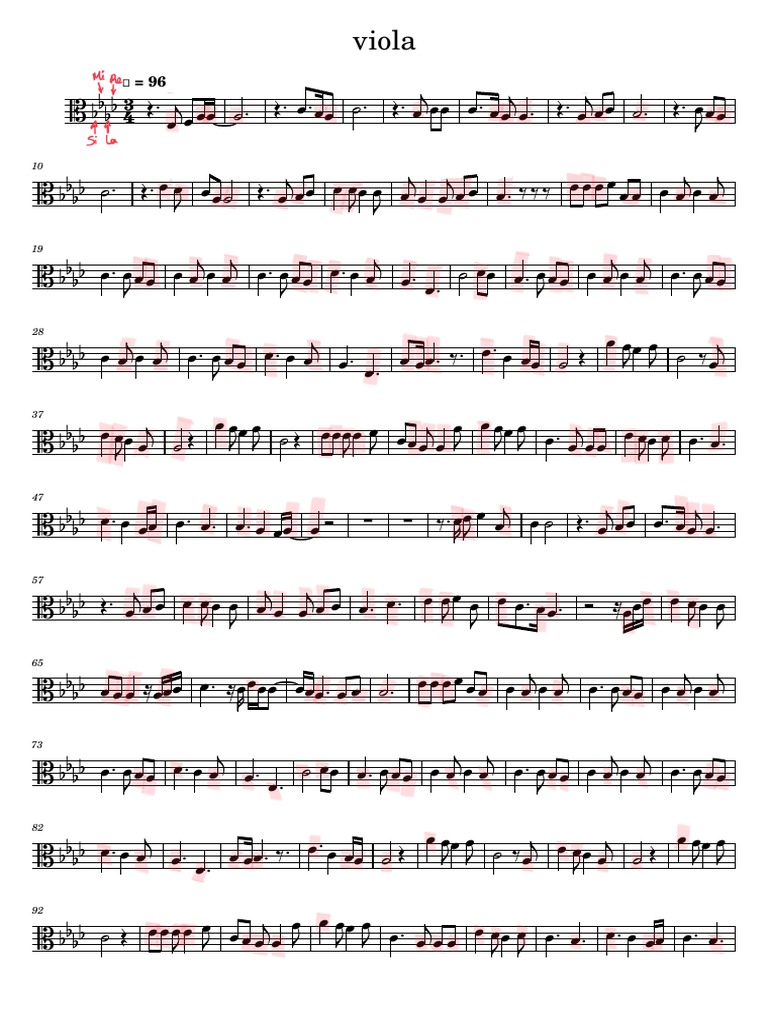 Viola Music Notation Guide | PDF