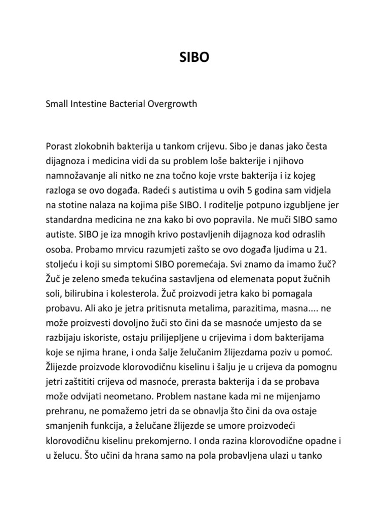 SIBO | PDF