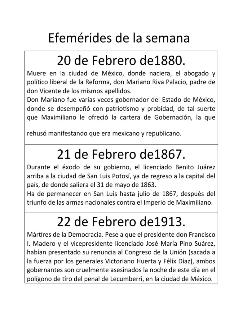 Efemerides 20 Al 24 De Febrero Pdf