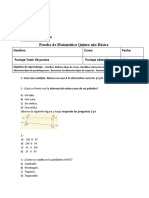 Prueba Ded Matematica Quinto Año Basico Geometrìa.