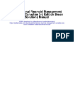International Financial Management Canadian Canadian 3rd Edition Brean Solutions Manual