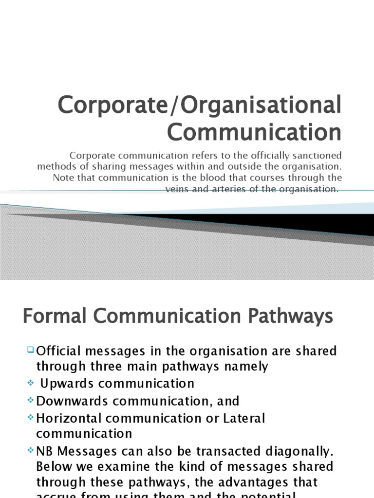 Understanding Corporate Communication Paths | PDF | Communication