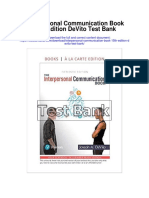 Interpersonal Communication Book 15th Edition Devito Test Bank