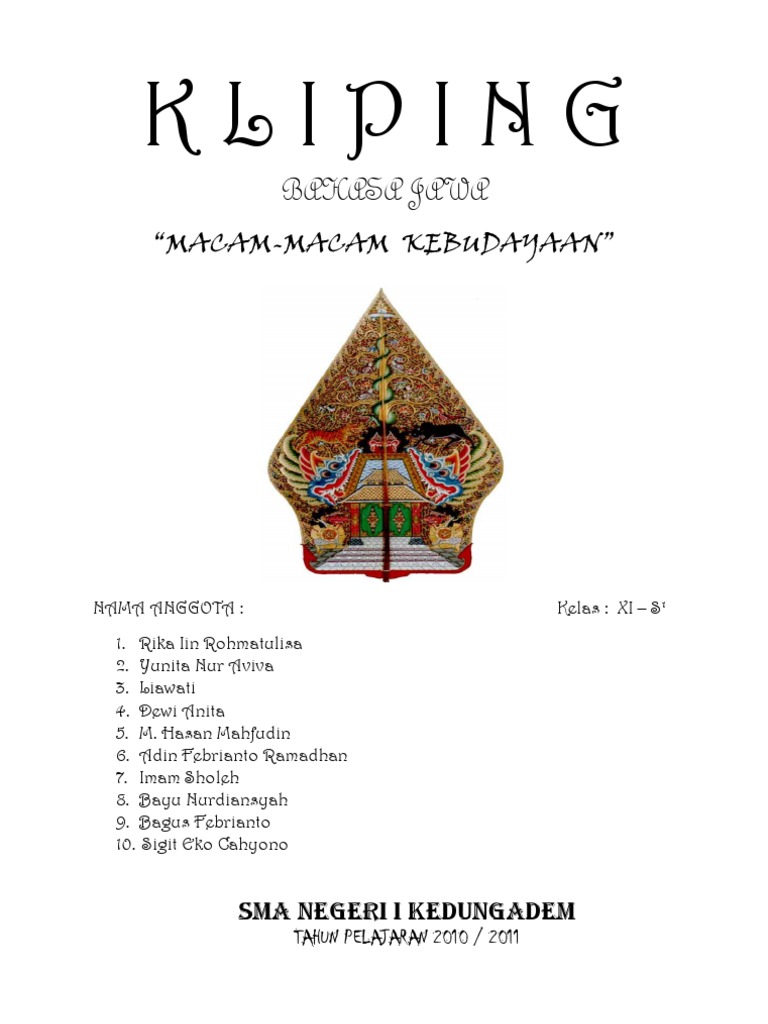 K L I P I N G BAHASA JAWA