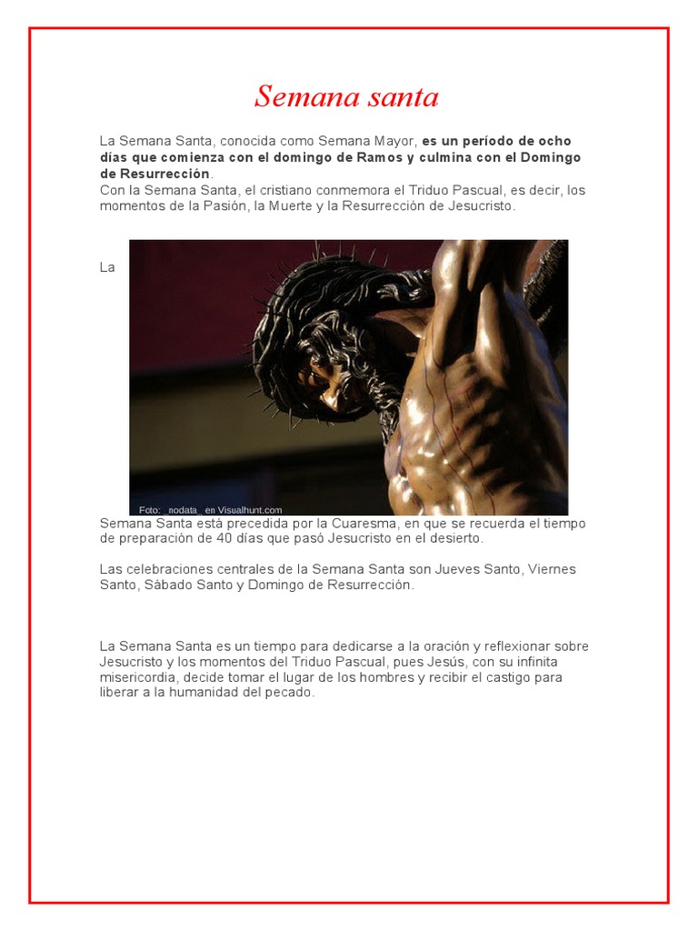 Significado y Celebración de Semana Santa | PDF | Pascua de ...