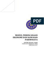 Modul Perencanaan Ekonomi Dan Kawasan Pariwisata: Fakultas Pariwisata Unud DENPASAR, 2017