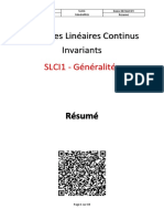 SLCI1 - Généralités - Résumé