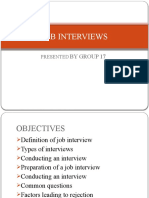 GRP 17 Job Interviews