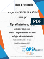 Prevención y Manejo de La Enfermedad Renal Crónica para Equipos Del Primer Nivel de Atención-Certificado Del Curso 2861893